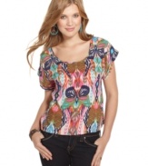 Give your stockpile of tees a tribal boost with this printed top from Fire!