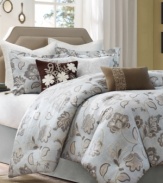 Understated elegance is achieved with this Harbor House Lynnwood European sham crafted with cotton matelasse for a quilted look.