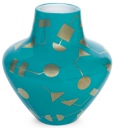 Boasting a bold teal glaze painted over an ultra-modern silhouette, this porcelain Artemis vase from Jonathan Adler is sure to heighten your decor with abstract beauty.