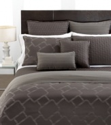 Get on the grid with Hotel Collection's Gridword coverlet, featuring smart quilting in an geometric motif.