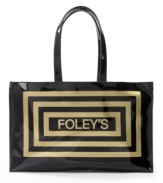 Keep the heart of Houston alive with this large logo tote, your ode to the time-honored name and the sophisticated solution to carrying everything with ease and style. A beloved member of the Texas community, Foley's did everything big with lavish holiday windows, show-stopping parades and a devotion to its customer that made it a part of every family. Remember the magic, the sensation and the unpredictable behind the door at Foley's.