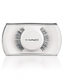 Natural-style length, wispy. Black. M.A.C Lashes are handmade to exact specifications. Each pattern and design is perfectly shaped and arranged to give a striking effect, whether the look is natural or dramatic. Available in a variety of shapes and densities. If properly cared for, lashes can be reshaped or adorned if desired.