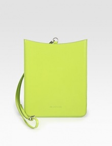 Slip this stylish leather cover over your shoulder for on-the-go ease.Removable adjustable strap, 14-15 dropLeather7¾W X 9¼H X 1/4DMade in ItalyPlease note: iPad® not included. Slip this stylish leather cover over your shoulder for on-the-go ease.Removable adjustable strap, 14-15 dropLeather7¾W X 9¼H X 1/4DMade in ItalyPlease note: iPad® not included.