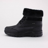 He can beat the cold with laid back look of these Mountain Gear boots.