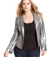 Electrify any look with MICHAEL Michael Kors' plus size sequined blazer!