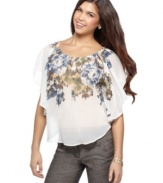 Be garden party pretty in this chiffon top from BCX that wears as light as air!