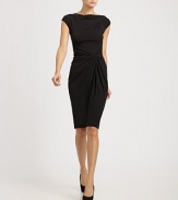 Rendered in flattering stretch jersey, this body-skimming shift features an intriguing twist detail at the waist.BoatneckCap sleevesTwist detail at waistAbout 25 from natural waist95% rayon/5% elastaneDry cleanMade in ItalyModel shown is 5'11 (180cm) wearing US size 4.OUR FIT MODEL RECOMMENDS ordering true size. 