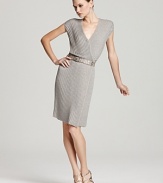 Anne Klein Collection Dianalux Metallic Wrap Dress