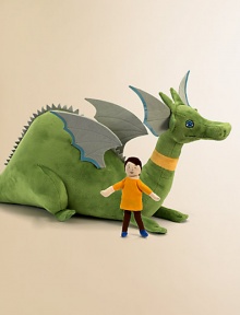 Puff The Magic Dragon And Jackie Paper are a duo of Plush and Cloth Dolls. Puff is an impressive 16 long dragon made from a combo of plush and ultra-suede in shades of green, and has painted eyes. Jackie Paper is a 5 tall version with with brown hair and a stenciled face, he wears a yellow shirt, brown pants, and screen-painted blue shoes. Puff The Magic Dragon And Jackie Paper are a duo of Plush and Cloth Dolls. Puff is an impressive 16 long dragon made from a combo of plush and ultra-suede in shades of green, and has painted eyes. Jackie Paper is a 5 tall version with with brown hair and a stenciled face, he wears a yellow shirt, brown pants, and screen-painted blue shoes.