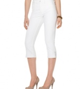 Not Your Daughter's Jeans offers a fresh capri silhouette in a bright white wash, with all the slimming technology you love. Pair them with platform pumps for white-hot style!