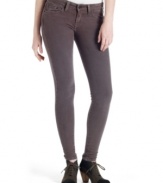 A smoky wash makes these super-comfy, five-pocket jeggings from Levi's the perfect pick for downtown, city-girl style!