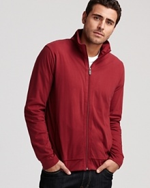 A versatile track jacket in the season's essential hues from BOSS Orange. Choose solid or reverse to reveal a two-tone style. A versatile track jacket in the season's essential hues from BOSS Orange. Choose solid or reverse to reveal a two-tone style.