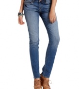 A lightly faded medium wash makes these five-pocket bootcut jeans the most versatile, every day style! From American Rag.