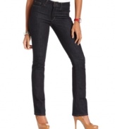 In a classic dark wash, these Joe's Jeans bootcut jeans are both figure flattering and a timeless fashion staple!