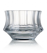 Luxury within reach. Deep olive cuts shape this handcrafted Central Park bowl, offering the exquisite crystal of Rogaska and contemporary grandeur of Trump Home.