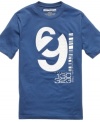 Go bold. This graphic tee from Sean John makes an instant visual statement in your casual wardrobe.