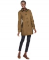 With clean lines and simple styling, this Jones New York coat is a perfect spring staple for damp days!