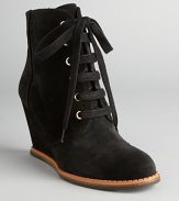 These booties wedge multiple trends into one tied-together style, with lace up vamps and athletic influences; from kate spade new york.