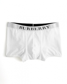 Underwear briefs with contrasting Burberry logo across elastic waistband.