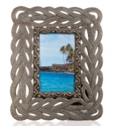 Water works. Handcrafted with a fluid design and texture reminiscent of fish, this charming picture frame recalls the lush and beautiful Caribbean coast that inspires so many Haitian artists.