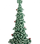 A minty-fresh twist on the traditional tree, these Byers' Choice figurines landscape Christmas villages with whimsical splendor.