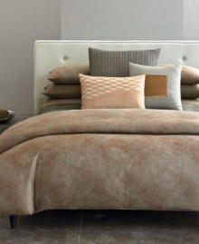 Layer on the style. Overlapping abstract paisley designs in muted tones give this intricate Calvin Klein sham a unique, artistic ambiance. Featuring 280-thread count Egyptian cotton. Reverses to self. Layer on the style. Overlapping abstract paisley designs in muted tones give this intricate Calvin Klein sham a unique, artistic ambiance. Featuring 280-thread count Egyptian cotton. Reverses to self.