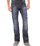 Buffalo David Bitton's slim straight jeans pair rugged design with a heavy dose of rock n roll.