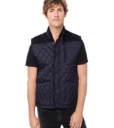 Layer up in style with this quilted vest by Buffalo David Bitton.