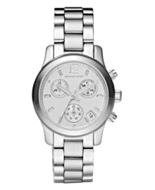 Give yourself a daily dose of sophistication with this wear-everywhere watch by Michael Kors. Give yourself a daily dose of sophistication with this wear-everywhere watch by Michael Kors.