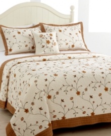 Relax upon a blooming bed of springtime florals, no matter what the season! The Savannah decorative pillow charms your room with beautifully embroidered blossoms for a sweet and soothing ambiance. Relax upon a blooming bed of springtime florals, no matter what the season! The Savannah decorative pillow charms your room with beautifully embroidered blossoms for a sweet and soothing ambiance.