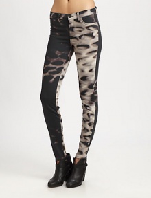 Abstract, glacier-inspired print gives these leggings-style skinny jeans a new lease of life. THE FITRise, about 8Inseam, about 30THE DETAILSButton closureZip flyFour-pocket styleCotton/polyester/elastaneDry cleanMade in USA of imported fabricModel shown is 5'10 (177cm) wearing US size 4. Abstract, glacier-inspired print gives these leggings-style skinny jeans a new lease of life. THE FITRise, about 8Inseam, about 30THE DETAILSButton closureZip flyFour-pocket styleCotton/polyester/elastaneDry cleanMade in USA of imported fabricModel shown is 5'10 (177cm) wearing US size 4.