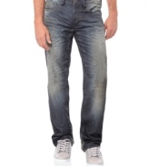 Your lived-in blues never looked so good. These straight-leg jeans from Buffalo David Bitton have the perfect fade.