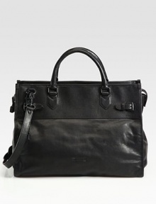 This structured weekender boasts a sleek, architectural design and superior functionality. The stylish escapist will appreciate its high quality construction, abundant interior storage space and convenient organizational compartments.Zip closureTop handleAttached shoulder strapInterior pocketsFully lined18W x 13H x 9DImported This structured weekender boasts a sleek, architectural design and superior functionality. The stylish escapist will appreciate its high quality construction, abundant interior storage space and convenient organizational compartments.Zip closureTop handleAttached shoulder strapInterior pocketsFully lined18W x 13H x 9DImported