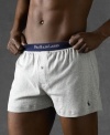 Classic 2-pack of essential solid boxers in refined knit cotton jersey from Polo Ralph Lauren.