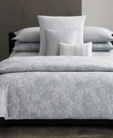 A garden of earthly delights. The Laurel comforter set from Calvin Klein offers a fresh take on natural sophistication with a yarn-dyed jacquard of overlaid woven flowers in cool, soothing tones. Reverses to self. A garden of earthly delights. The Laurel comforter set from Calvin Klein offers a fresh take on natural sophistication with a yarn-dyed jacquard of overlaid woven flowers in cool, soothing tones. Reverses to self.
