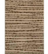 Distressed lines in deep brown create an exciting and contemporary design in the Tribecca area rug from Sphinx. Crafted of tough polypropylene for natural durability and effortless softness underfoot. (Clearance)