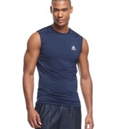 Powerful performance. Stay at the top of your game in this specially-designed lightweight fitted t-shirt with Climalite technology from adidas.