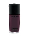 M·A·C Nail Lacquer presents a revolutionary new high gloss formula in three long-wearing finishes: Cream, Sheer, and Frosted. Visibly different. Provides no-streak/no-chip finish. Contains conditioners and UV protection. Go hi-lacquer!