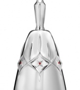Like the beloved crystal pattern for which it's named, the Waterford Lismore bell ornament is embellished with a beautiful diamond motif replete with twinkling red accents and a polished silver sheen.