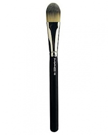 Pro-quality. A foundation brush designed to create even finish, flawless look. Works well with any M.A.C foundation, including Studio Fix and Studio Tech. . A professional-class foundation brush designed to provide a smooth, even finish, flawless look. Use to apply, distribute, and blend foundation into all areas in the face.