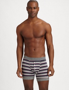 Comfortable cotton brief with a hint of stretch for added support and comfort, in signature stripe detail.Logo waistbandButton fly94% cotton/6% elastaneMachine washImported