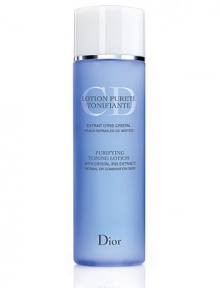 A purifying toning lotion which removes any remaining traces of impurities from the skin, while also balancing the skin for a perfectly fresh complexion prepped for moisturizer. 6.7 oz. 