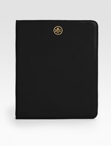 Slip your tablet into sleek logo-topped patent leather for a stylish cover.Snap flap closure7¾W X 9¾H X 3/4DImported Please note: E-Tablet not included. Slip your tablet into sleek logo-topped patent leather for a stylish cover.Snap flap closure7¾W X 9¾H X 3/4DImported Please note: E-Tablet not included.