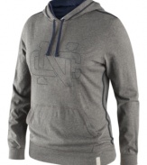 Cheer on the North Carolina Tar Heels in this fashionable jersey hoodie by Nike.