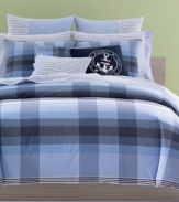 Classic Tommy. A tattersall check fitted sheet complements an oxford stripe flat sheet and pillowcases finished with a checkered hem for a preppy, pulled- together look. Featuring pure cotton.