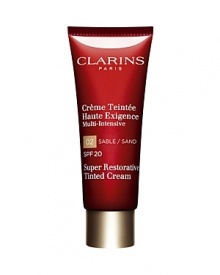 Super Restorative Tinted Cream SPF 20 has a comfortable, creamy texture and provides a natural, peachy glow to all skin tones while lifting, replenishing and enhancing the complexion. Optically smoothes lines and minimizes shadowy areas. Creates a smooth, even veil, softening facial features and providing a new luminosity. Revives the skin with a subtle golden nuance and boosts light to improve skin tone and radiance. Protects against free radicals and sun damage. Super Restorative Tinted Cream SPF 20 has a comfortable, creamy texture and provides a natural, peachy glow to all skin tones while lifting, replenishing and enhancing the complexion. Optically smoothes lines and minimizes shadowy areas. Creates a smooth, even veil, softening facial features and providing a new luminosity. Revives the skin with a subtle golden nuance and boosts light to improve skin tone and radiance. Protects against free radicals and sun damage.