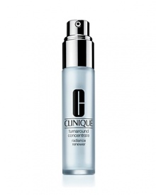 Clinique's Turnaround Concentrate Radiance Renewer instantly reveals a healthy radiance. Gently replaces dull, worn-out surface cells with livelier, more luminous ones. Skin breathes. Accepts moisture better. Then, it optimizes up-and-coming cells to help the best and brightest emerge. So day after day, skin seems to glow from within. Becomes smoother over time.