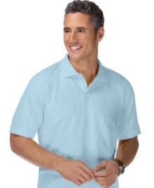 Nothing adds the perfect amount of refined style to a casual look like this classic Club Room polo shirt. Nothing adds the perfect amount of refined style to a casual look like this classic Club Room polo shirt.