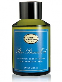 First step in The Art of Shaving. It softens the beard and prepares the skin for a close and comfortable shave without leaving oily residue. Formulated with a unique blend of botanical ingredients and essential oils. 2 oz. First step in The Art of Shaving. It softens the beard and prepares the skin for a close and comfortable shave without leaving oily residue. Formulated with a unique blend of botanical ingredients and essential oils. 2 oz.