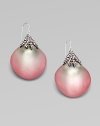 EXCLUSIVELY AT SAKS. From the Lucite Grey Gardens Collection. Soft pink petals of hand-sculpted, hand-painted Lucite, capped with shimmering Swarovski crystals.LuciteCrystalRuthenium finishing and rhodium finishingLength, about 2Sterling silver ear wireMade in USA